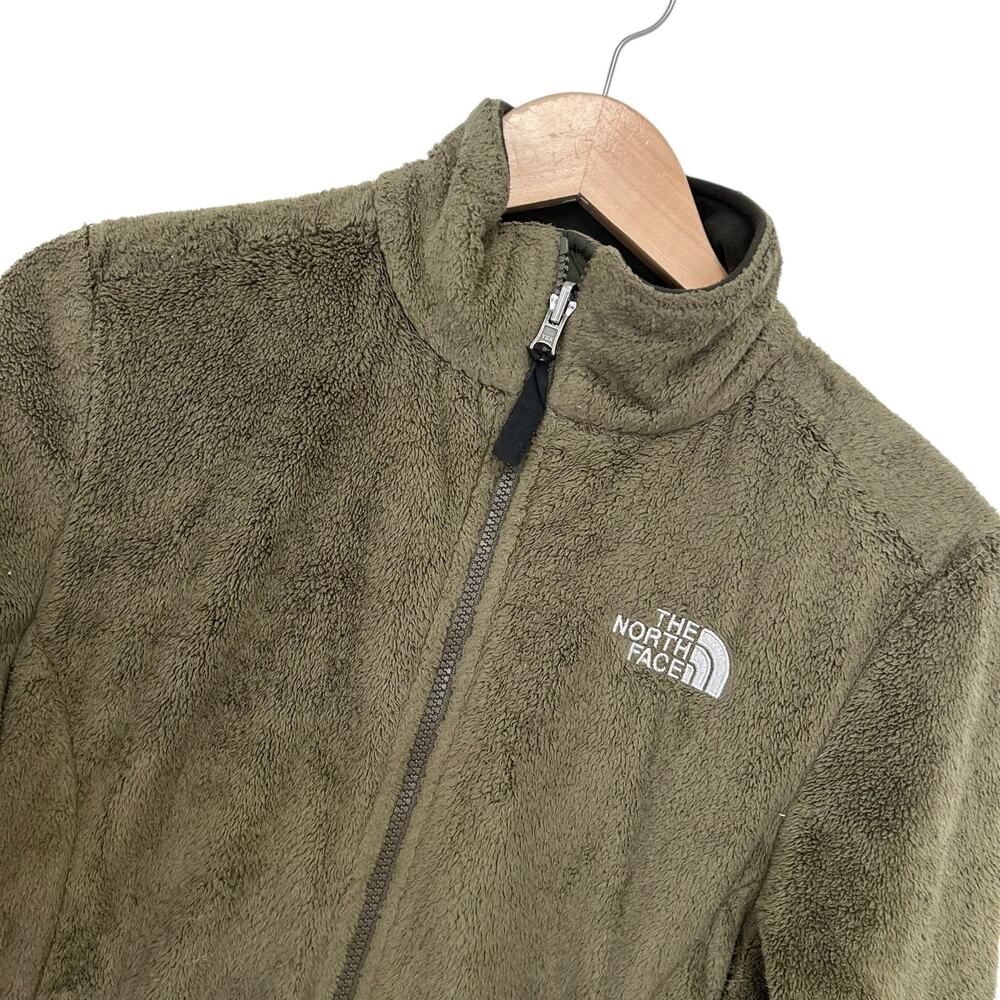 The North Face Green Fuzzy Full Zip Jacket Sz S